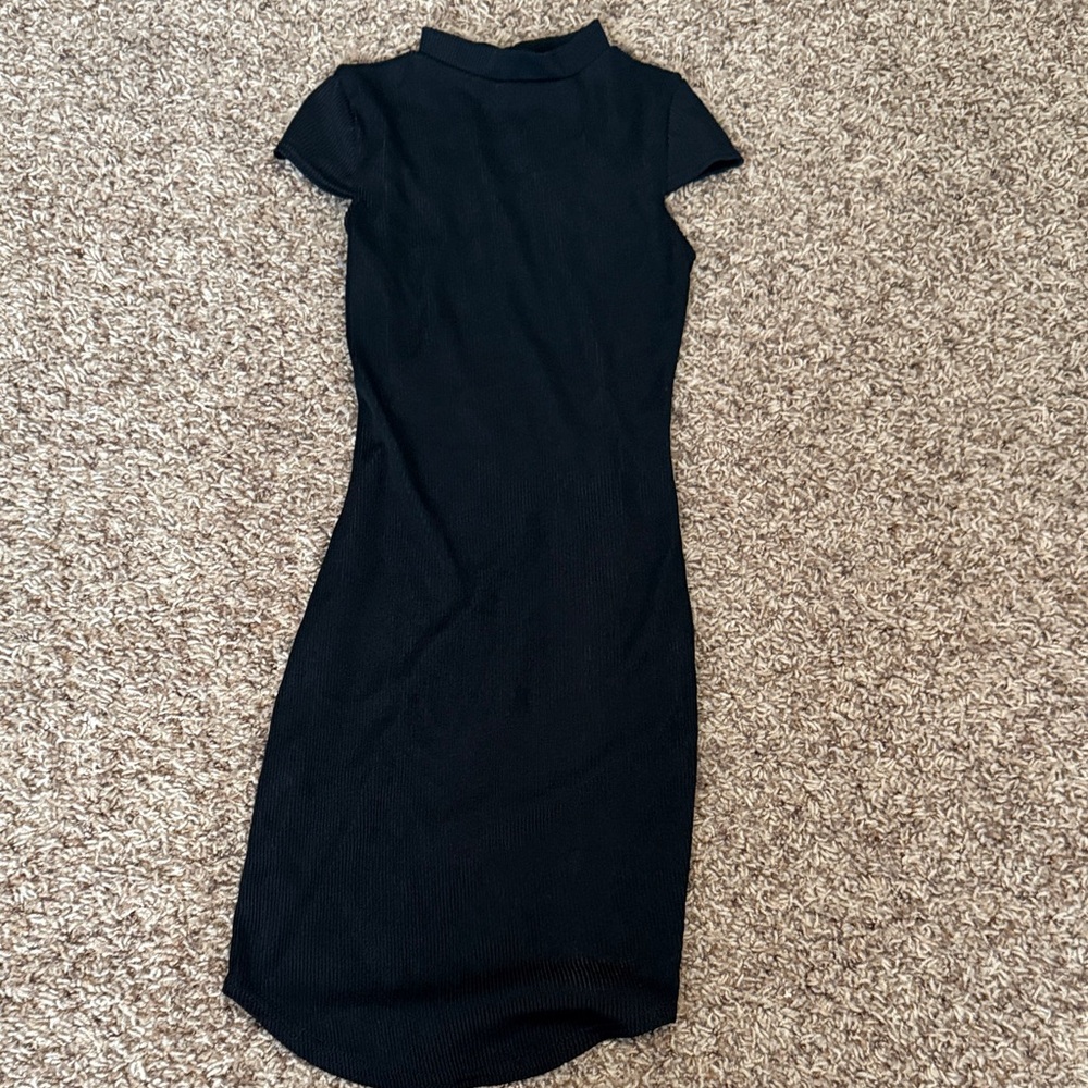 PrettyLittleThing Black Midi Dress